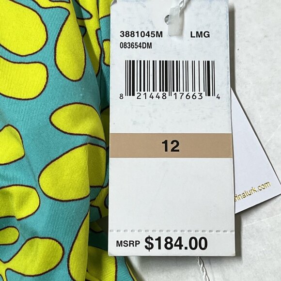 Trina‎ Turk Swimsuit Womens 12 Colorful Tropical Trellis Plunge One Piece Resort - Picture 9 of 10